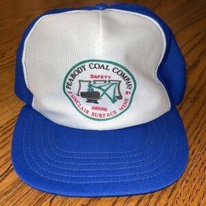 Peabody Coal Company 80’s Vintage, Sinclair Surface Mine Snapback Hat Cap.